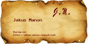 Jakus Manon névjegykártya